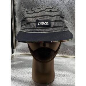 Original Chuck Snapback Hat Mens OSFM Gray Black Striped Floral Brim Cap